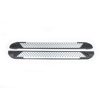 Бічні пороги Allmond Grey (2шт., Алюміній) Erkul