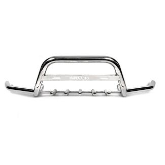 Кенгурятник WT004-Plus Mercedes Viano 2004-2014 нержавеющая сталь с усами CAN
