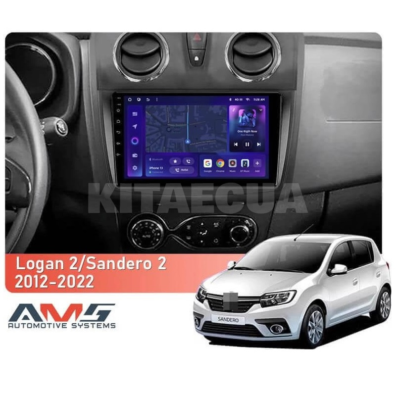 Штатна магнітола MOSS M3 4+32 ГБ 9" Renault Sandero 2 2013-2022 (F2 A) AMS (50641) - 2