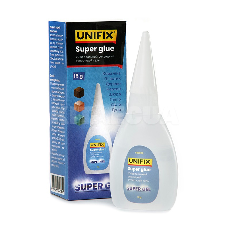 Супер-клей гель універсальний 15г UNIFIX (940006)