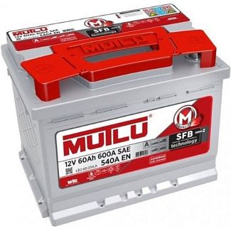 Аккумулятор автомобильный 60Ач 540А "+" справа Mutlu