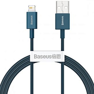 Кабель USB Lightning 2.4A Superior Series 1м синій BASEUS