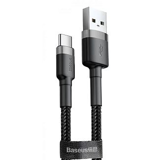 Кабель USB Type-C 2A Cafule 3м чорно/сірий BASEUS