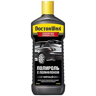 Кольоровий поліроль з воском та поліфлоном чорний 300мл With Carnauba Wax PTFE DoctorWax