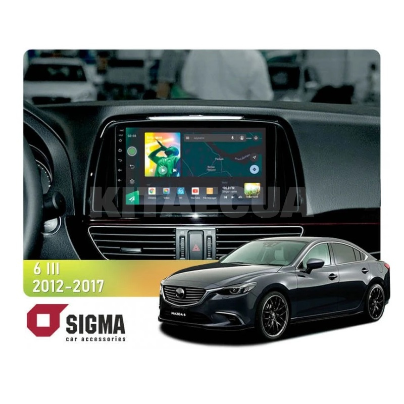 Штатна магнітола X9232 2+32 Gb 9" Mazda 6 3 GL 2012-2017 (A) SIGMA4car (33514)