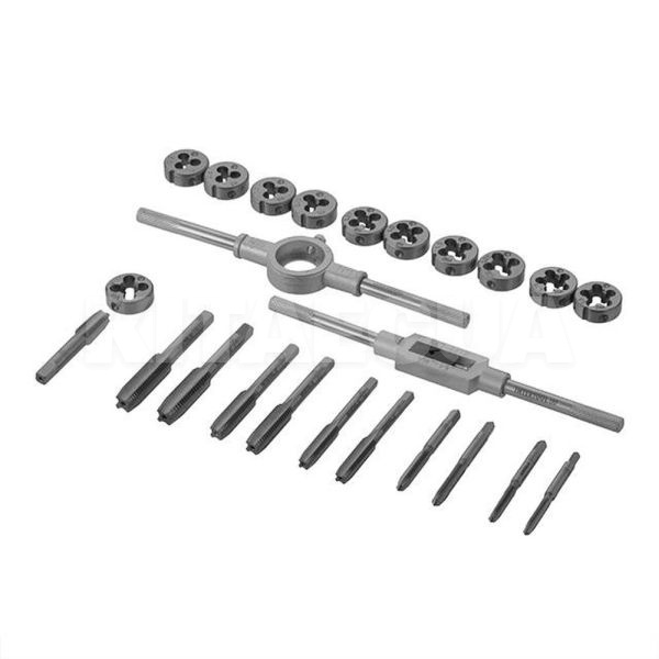 Набор плашек и метчиков 24 предмета M5-M12 Intertool (SD-8026) - 3
