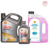 Масло моторное синтетическое Helix ULTRA 5W-40 (4л+1л) + Омыватель летний 4л SHELL (550040755-550040754-48021277432)