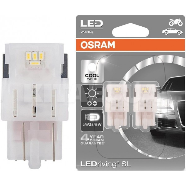 LED лампа для авто LEDriving SL W21/5W 1.9/0.4W 6000К (комплект) Osram (OS 7515 DWP-02B)