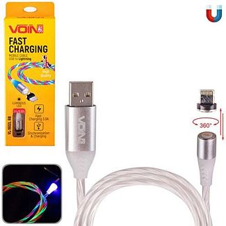 Кабель USB - Lightning 3А VL-1602L 2м Multicolor VOIN