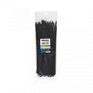 Стяжки пластиковые 4.8 x 350 мм (100шт.) черные MOLDER