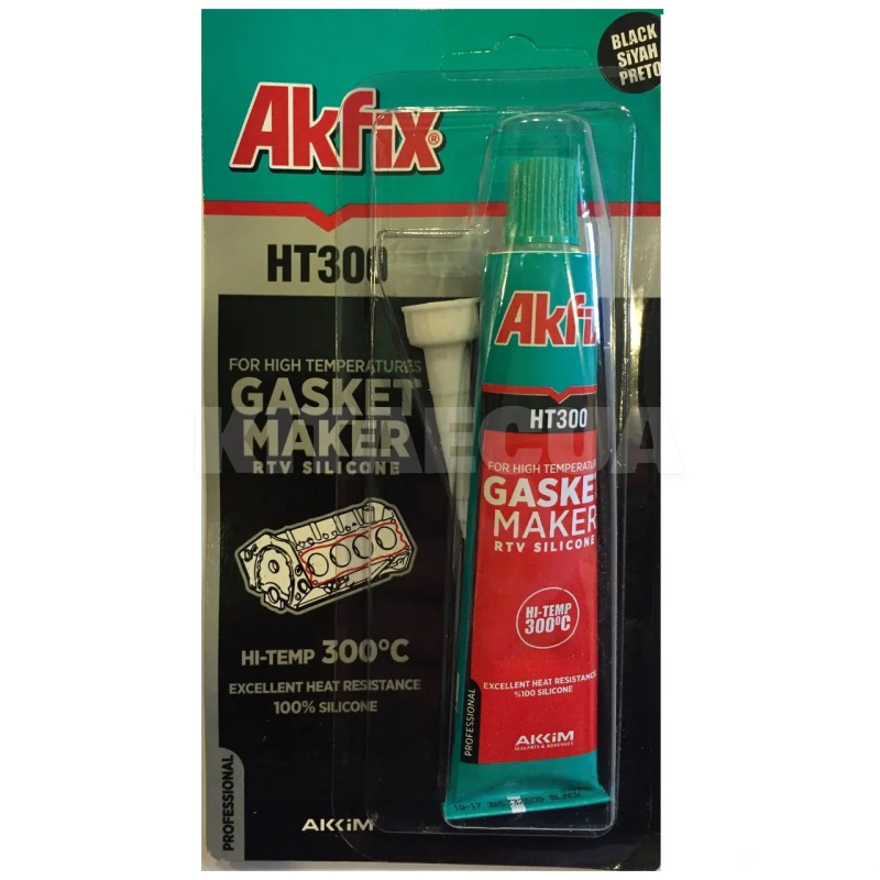 Герметик високотемпературний силіконовий HT300 50г чорний Akfix (SA113)