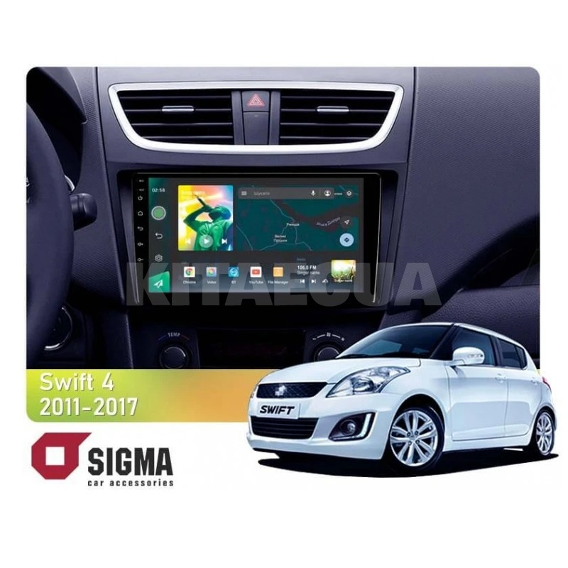 Штатна магнітола X9232 2+32 Gb 9" Suzuki Swift 4 2011-2017 SIGMA4car (33783)