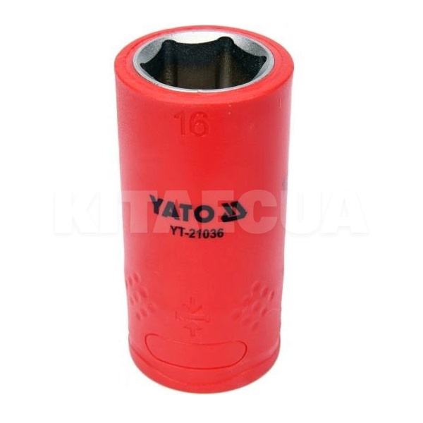 Головка торцевая 6-гранная 16 мм 1/2" 55/38 мм диэлектрическая YATO (YT-21036)