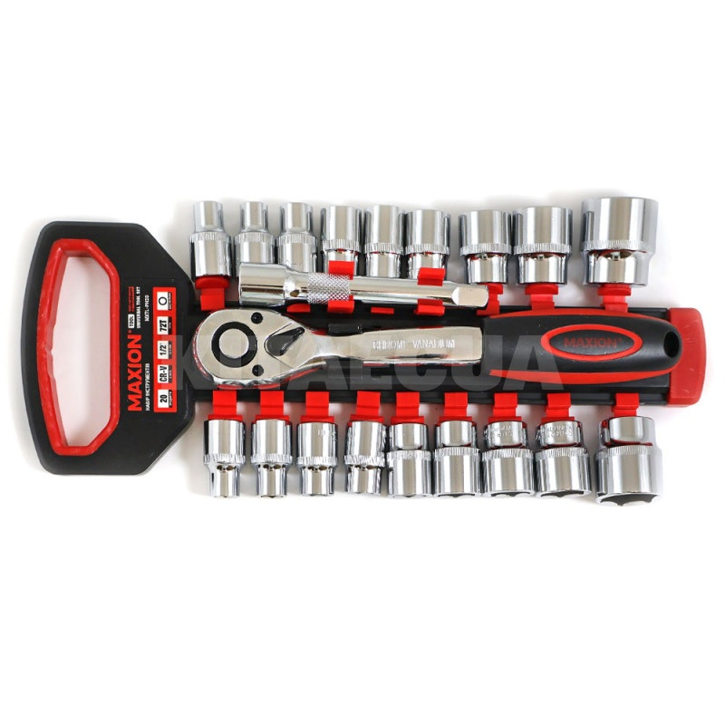 Набір головок з тріскачкою 1/2” 8-30мм 20 предметів Cr-V MAXION (MXTL- PH20) - 4