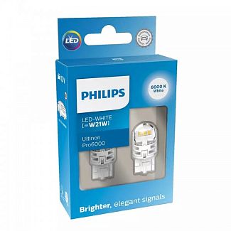 LED лампа для авто Ultinon Pro6000 SI W3x16d 12V 6000К (комплект) PHILIPS