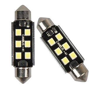 Светодиодная лампа E6 9/18V C5W 39мм (компл.) AMS