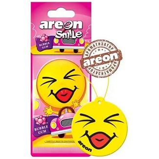 Ароматизатор сухой листик "жвачка" Smile Dry Bubble Gum AREON
