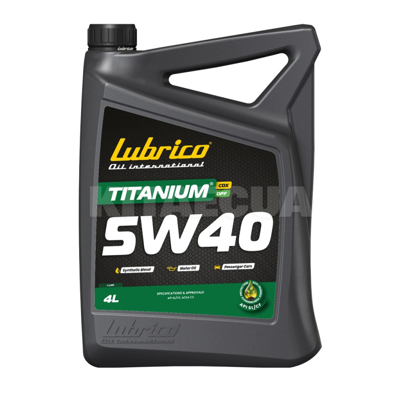 Масло моторное синтетическое 4л 5W-40 TITANIUM CDX DPF LUBRICO (L-1163-10100040)