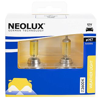 Галогенные лампы H7 55W 12V Weather Light комплект NEOLUX