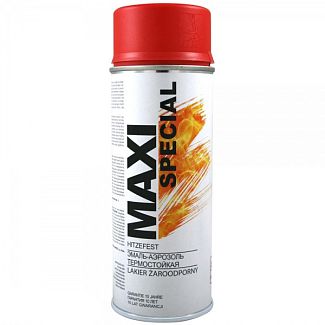 Фарба-емаль червона 400мл високотемпературна 400° MAXI COLOR
