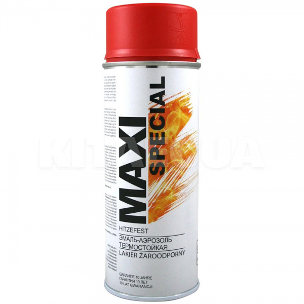 Краска-эмаль красная 400мл высоко-температурная 400° MAXI COLOR (MX0015-MAXI COLOR)