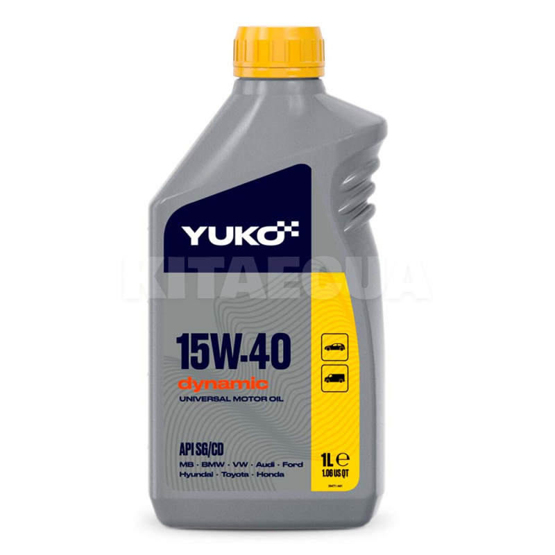 Масло моторное минеральное 1л 15W-40 Dynamic Yuko (4823110401590)