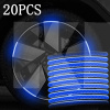 Смуга світловідбивна на маточину колеса синя (20шт.) (20Pcs-Reflective-Strips-Blue)