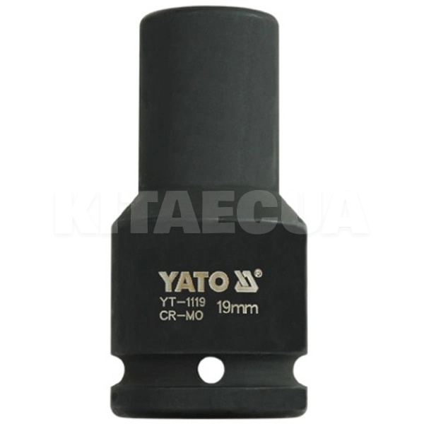 Головка торцевая ударная 6-гранная удлиненная 19 мм 3/4" 90 мм YATO (YT-1119)