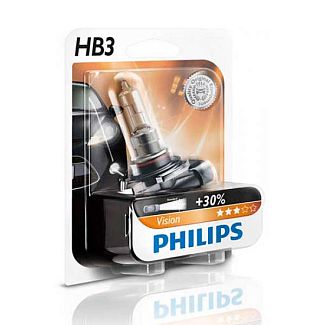 Галогенная лампа HB3 65W 12V Vision +30% PHILIPS