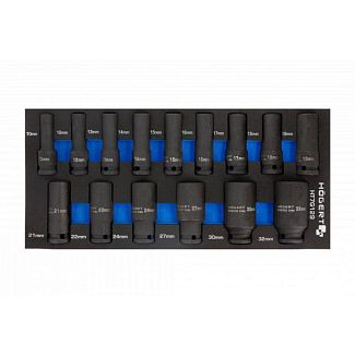 Набір шестигранних головок ударних глибоких 15 предметів HOGERT