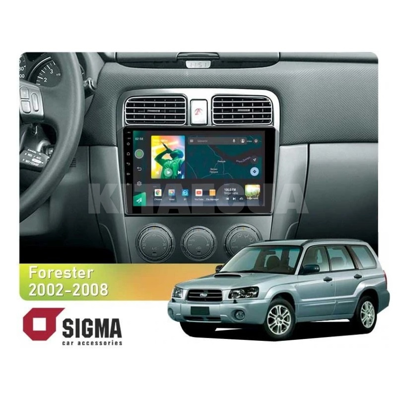 Штатна магнітола X9232 2+32 Gb 9" Subaru Forester SG 2002-2008 SIGMA4car (33773)