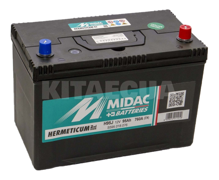 Акумулятор автомобільний 95Ач 760А "+" праворуч MIDAC (S595.018.076)
