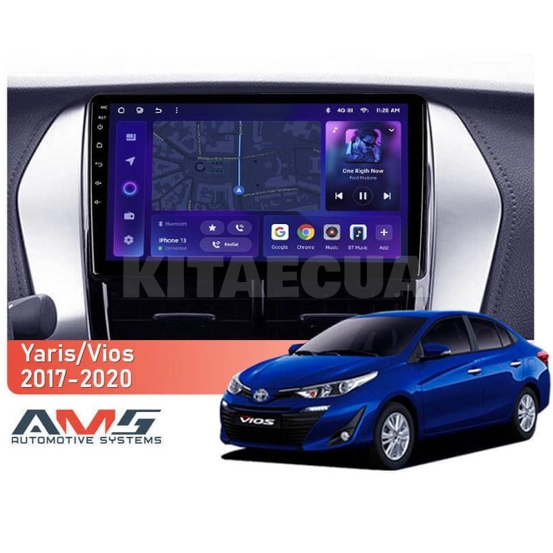 Штатна магнітола MOSS M3 4+32 ГБ 9" Toyota Vios 2017-2020 (F1) AMS (50744) - 2