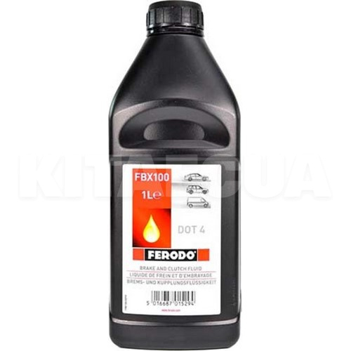 Тормозная жидкость 1л DOT4 Synthetic FERODO (FBX100)