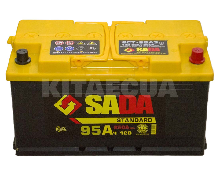 Аккумулятор автомобильный 95Ач 850А "+" справа SADA (6СТ-95Аз STD) - 2
