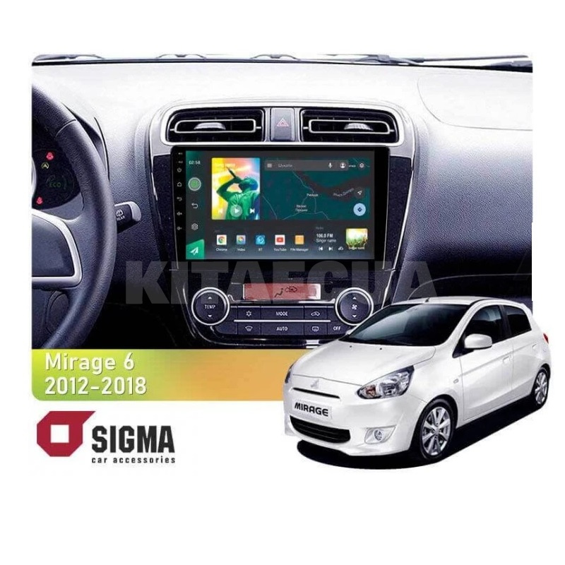 Штатна магнітола X9232 2+32 Gb 9" Mitsubishi Mirage 6 2012-2018 SIGMA4car (33663)