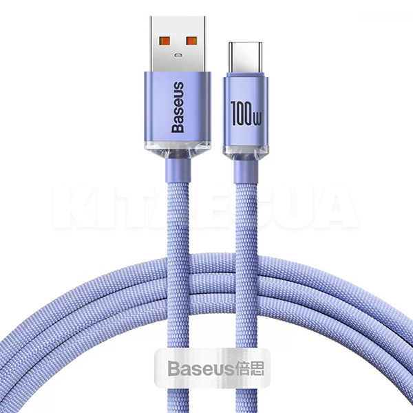 Кабель USB Type-C 100W Crystal Shine Series 1.2м фіолетовий BASEUS (351040011)