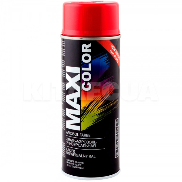 Краска-эмаль красная 400мл универсальная декоративная MAXI COLOR (MX3020-MAXI COLOR)