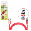 Кабель магнітний USB - Lightning 2.4А 1м червоний PULSO (MC-2301L RD)