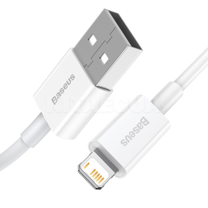 Кабель USB Lightning Superior Series Fast Charging 2.4A 1м білий BASEUS (CALYS-A02) - 2