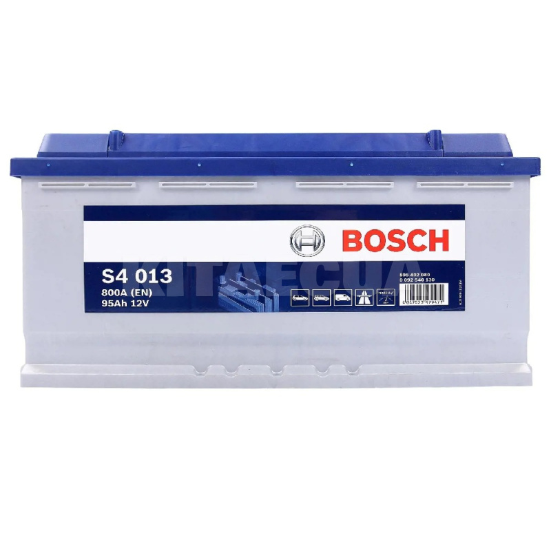 Аккумулятор автомобильный S4 E13 95Ач 850А "+" справа Bosch (0092S4E130)