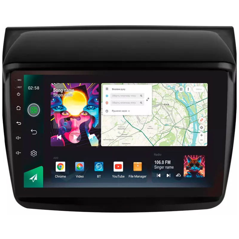Штатная магнитола PRO 9464 4+64 Gb 9" Mitsubishi Pajero Sport 2 2008-2016 SIGMA4car (39827)