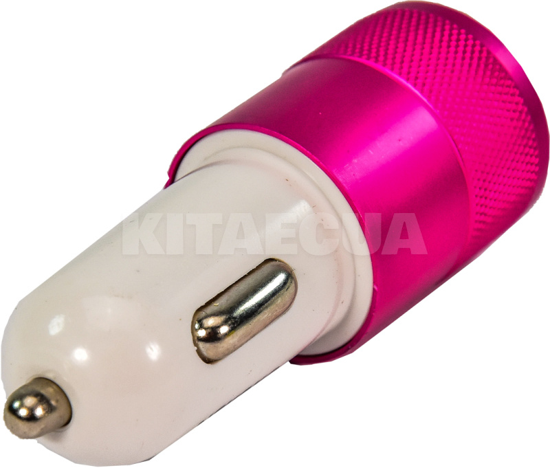 Автомобильное зарядное устройство 2 USB 2.1A Pink/White CC-200 XoKo (CC-200-PNWH-XoKo) - 2
