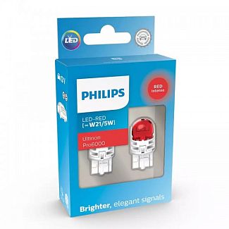 LED лампа для авто Ultinon Pro6000 W3x16q 2.5/0.5W red (комплект) PHILIPS