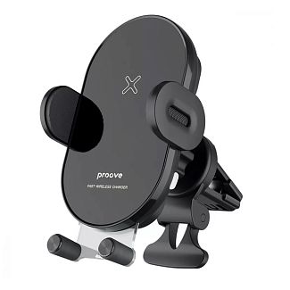 Автомобильный держатель на дефлектор / торпеду Rounded Energy 15W с беспроводной зарядкой PROOVE
