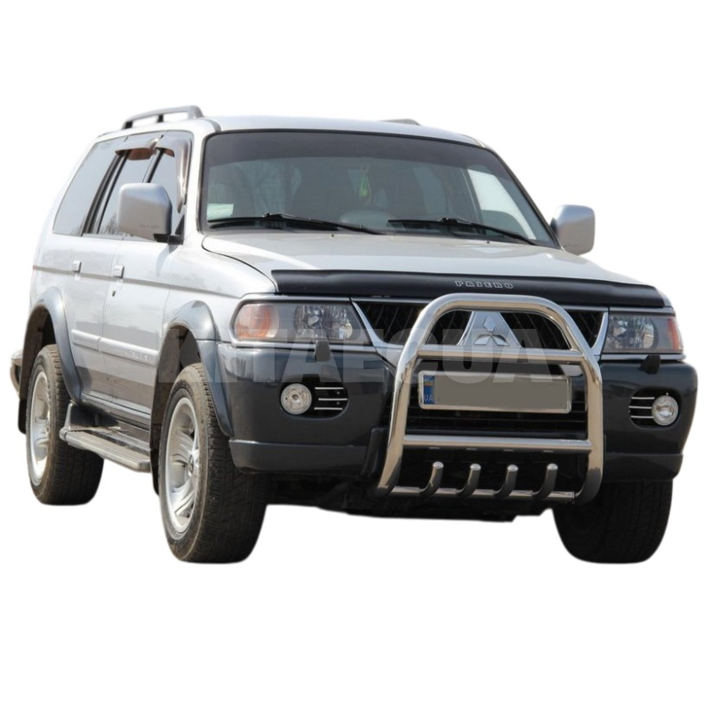 Кенгурятник QT007 Mitsubishi Pajero Sport 1996-2007 нержавеющая сталь CAN (dug562367) - 3