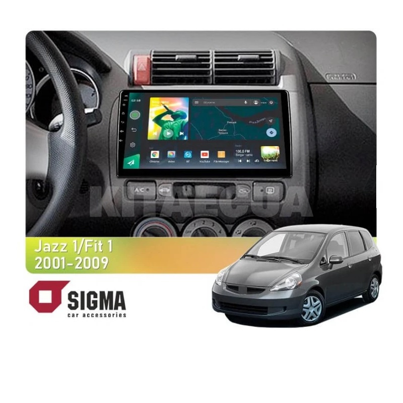 Штатная магнитола X9464 4+64 ГБ 9" Honda Fit 1 2001-2009 SIGMA4car (33400)