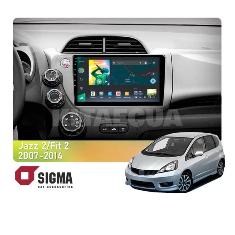 Штатна магнітола X10232 2+32 Gb 10" Honda Jazz 2 GG 2007-2014 SIGMA4car (34046)