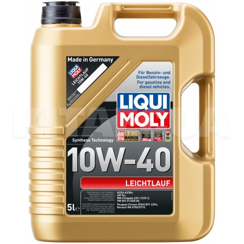 Масло моторне Напівсинтетичне 5л 10W-40 LeicHTlauf LIQUI MOLY (9502)