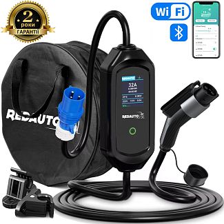Зарядка для электромобиля Type 1 7.4 кВт 32А 1-фаза Lite Pro Wi-Fi REDAUTO